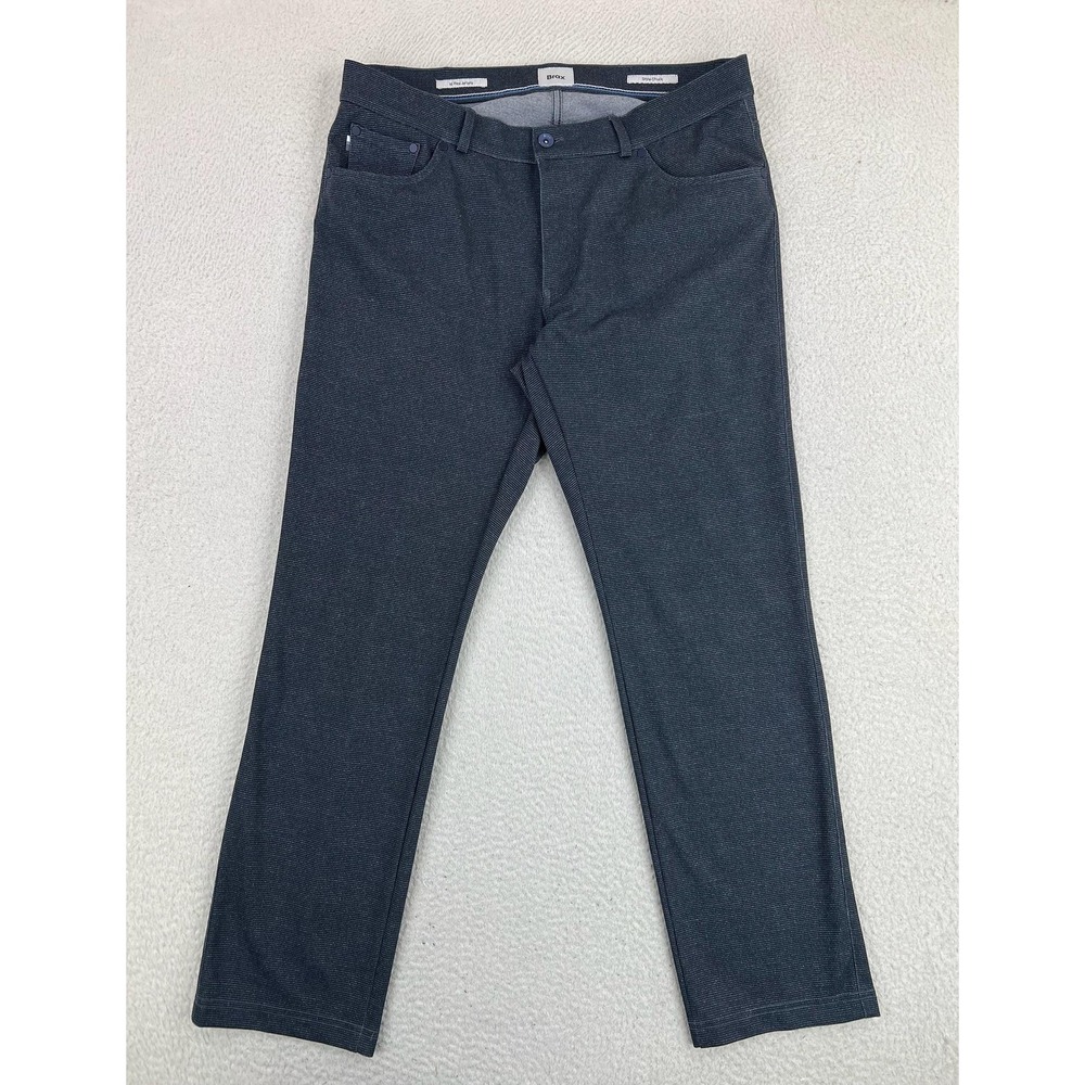 Brax Mens Pants 36x34 Gray Style Chuck Hi Flex Jersey 5 Pocket Stretch Chino